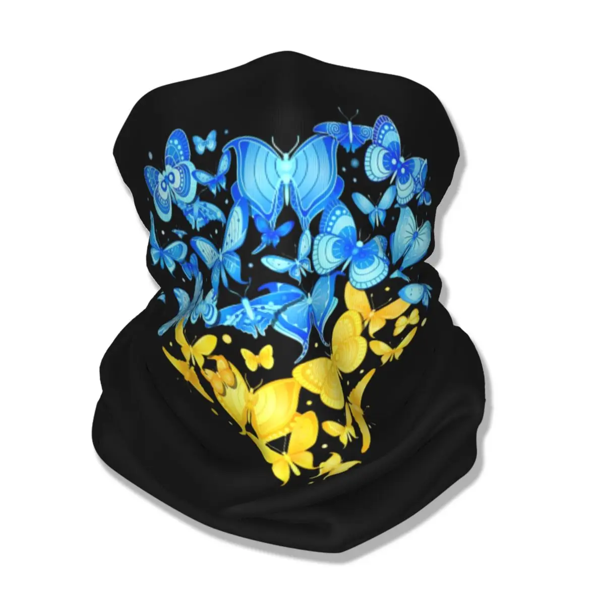 Heart Heart Ukraine Butterfly Sunflower Bandana Neck Cover Ukraina Ukrainian Wrap Scarf Multifunctional Cycling Scarf Unisex