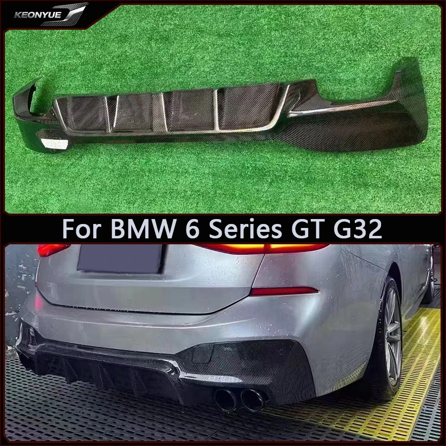 

For BMW 6 Series GT G32 6GT Carbon Fiber Back lip Car Rear Bumper Diffuser Rear Splitters Spoiler Car accessories Body Kit