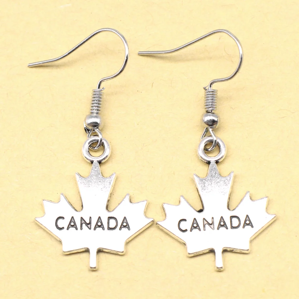 1 Pair 20x23mm Maple Leaves Earrings Man Gift Items