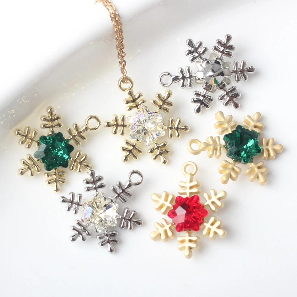 

10pcs Fashion Snowflake Shape Pendant Earring Necklace Bracelet Jewelry Making Accessories Handmade DIY Craft Ornament