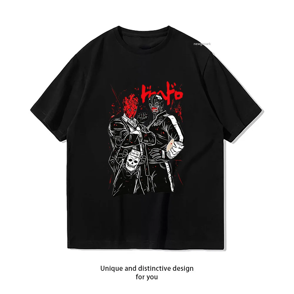Shin and Noi Enforcer Dorohedoro Cross Eyes shirt woman man Casual cotton printed t shirts Adult streetwear camisetas tops tee