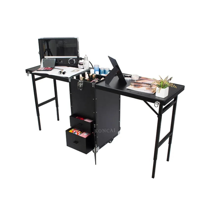 

Nail Table Makeup Barber Table Storage Trolley Workstation
