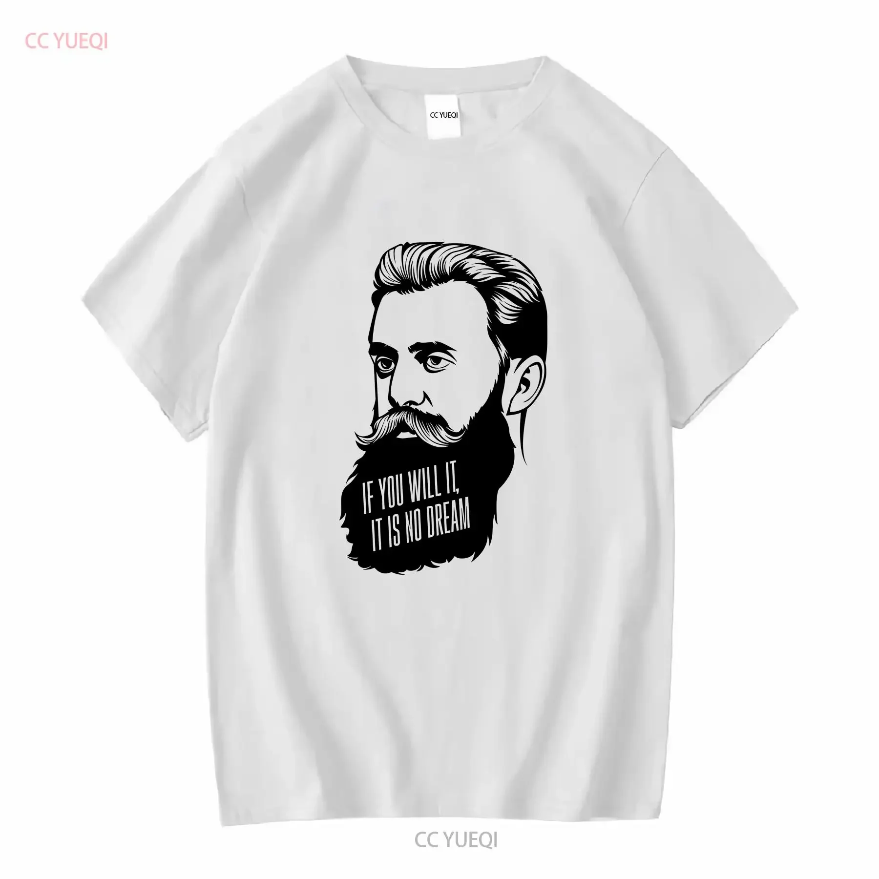 Theodor Herzl T shirt long or short sleeves vintage Washed graphic Casual fashion Top For Everyday Wear Comfortable streetwear