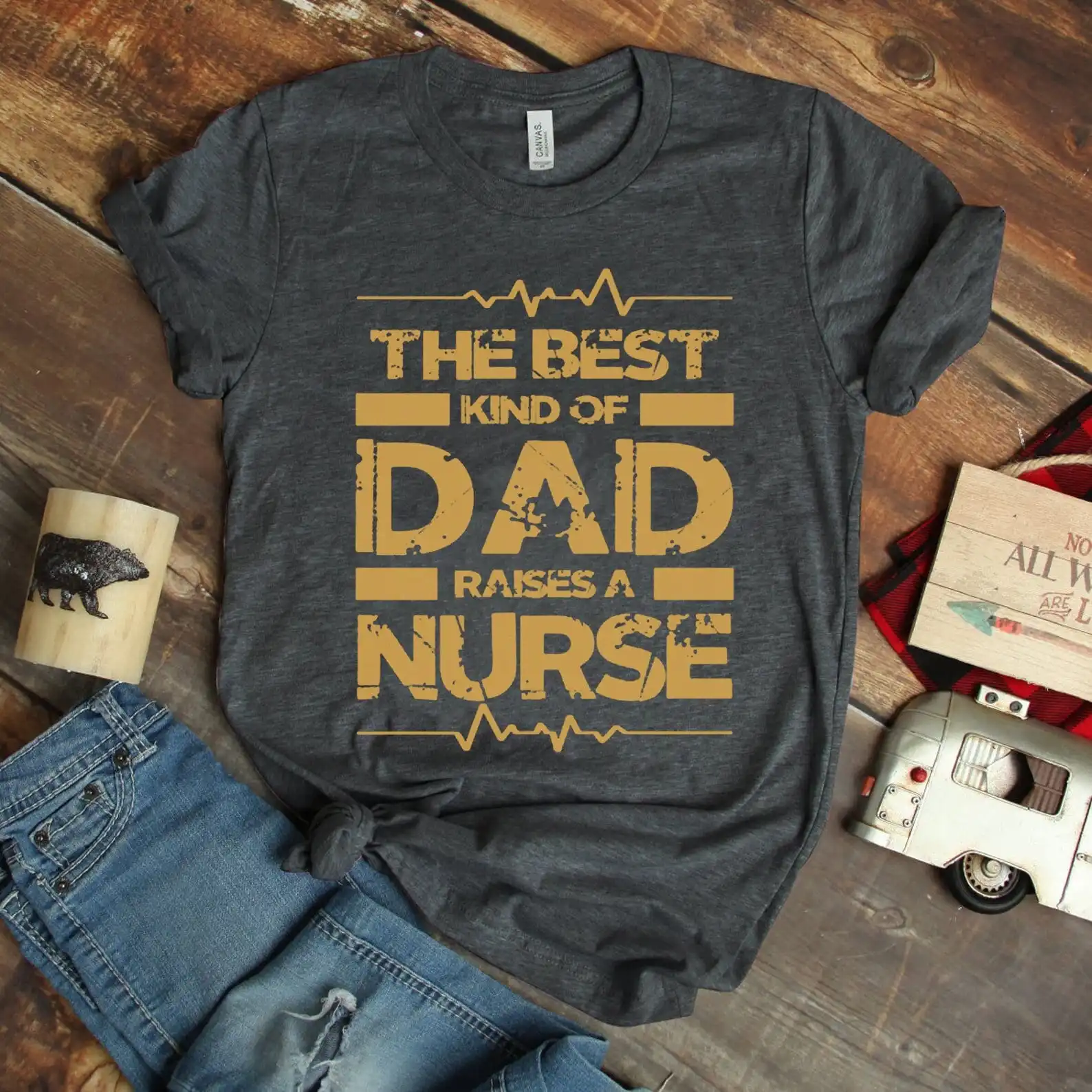 

Nurse Dad T Shirt Father'S Day Birthday S Best Ever Proud Of A Nurse'S Husband For Men