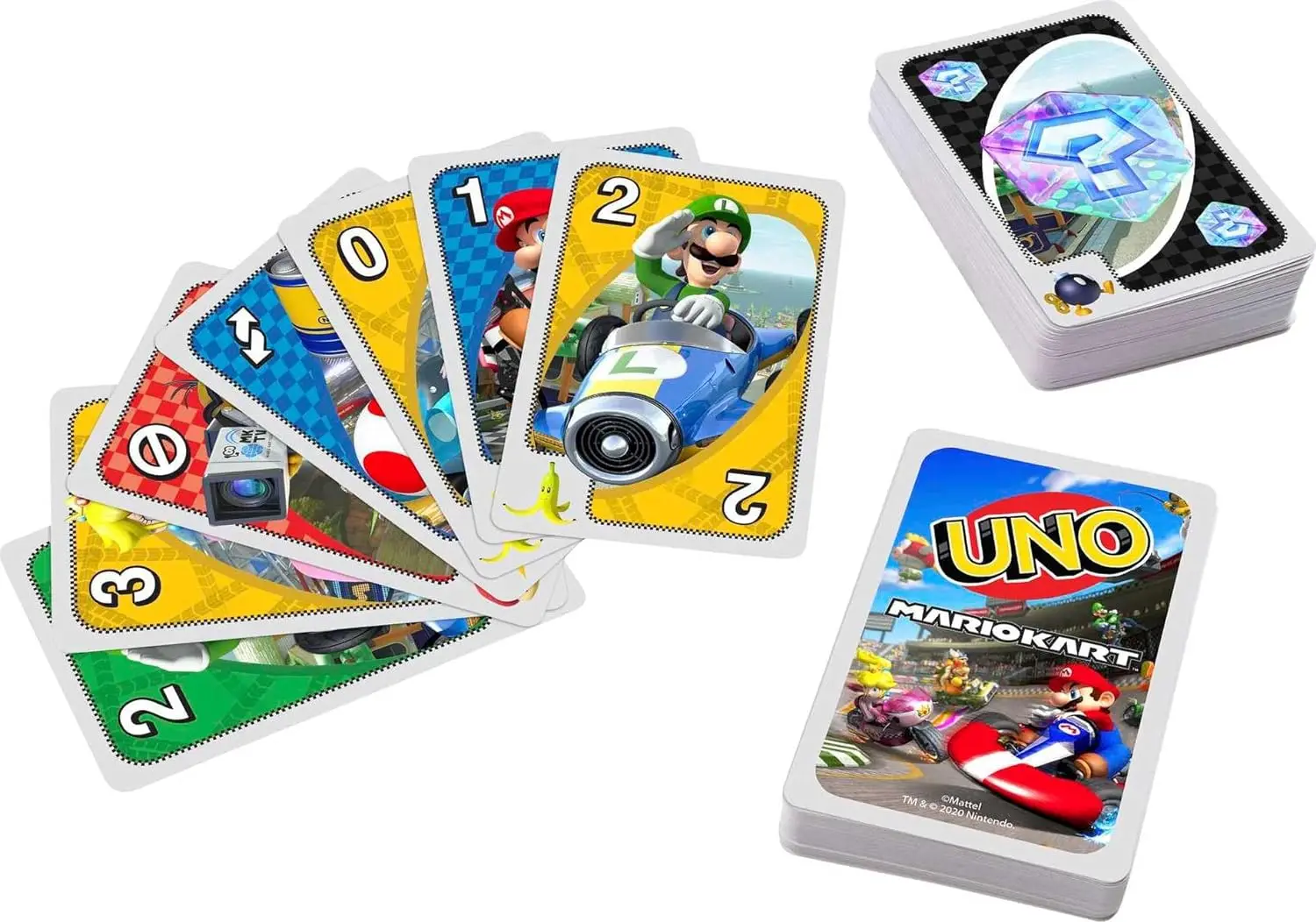 UNO Mario Kart Card Game with 112 Cards & Instructions for Players Ages 7 Years & Older For Kid Family and Adult Game Night