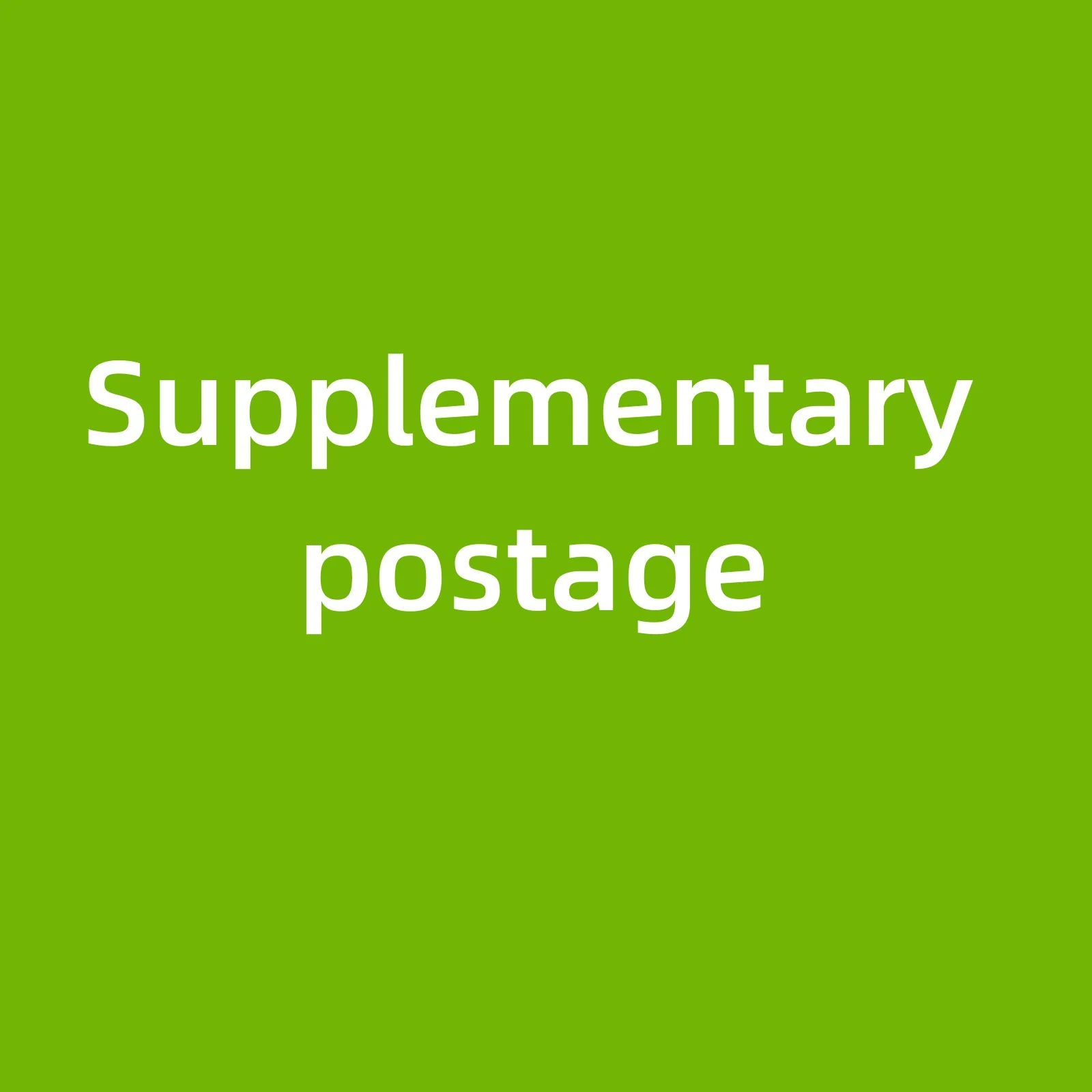 

Supplementary Postage