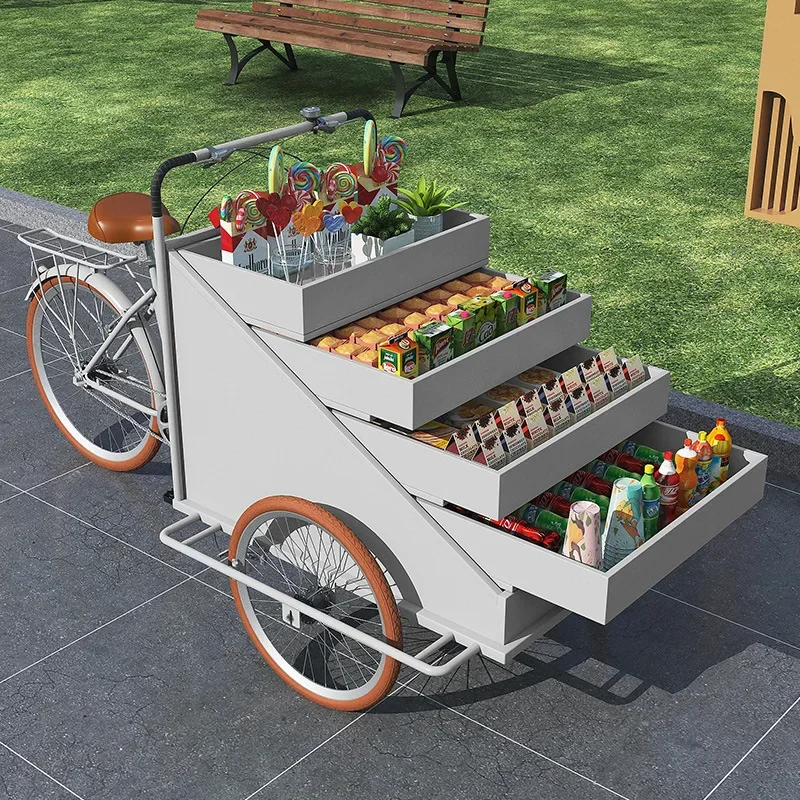 Dining cart, mobile fast food cart, float, stall cart, coffee cart