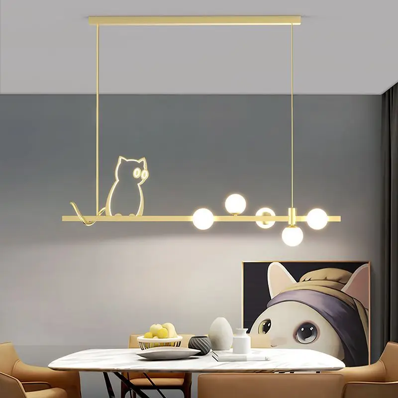

Nordic Long LED Pendant Light Used for Restaurant Food Tables Kitchen Island Designer Chandelier Home Decor Lusters Luminaires