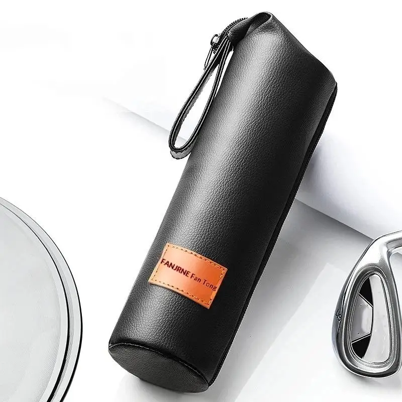 

1PC Leather Cup Sleeve Sport Water Bottle Cover Case With Rope Portable Vacuum Glass Cup Sleeve Cup Pouch Camping Accessories