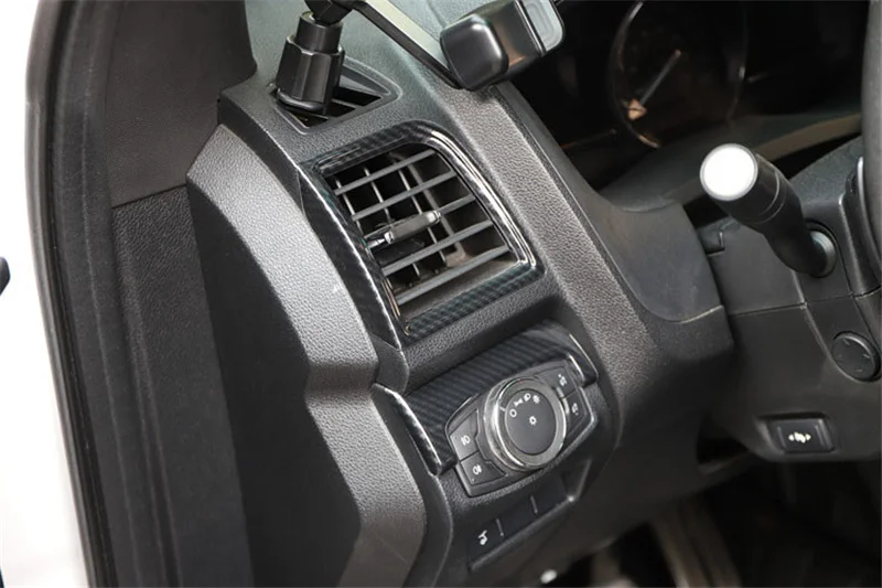 2pcs Car Interior Styling Dash Dashboard Sticker Cover Moulding Trim for FORD EXPLORER 2016 2017 2018 view 6
