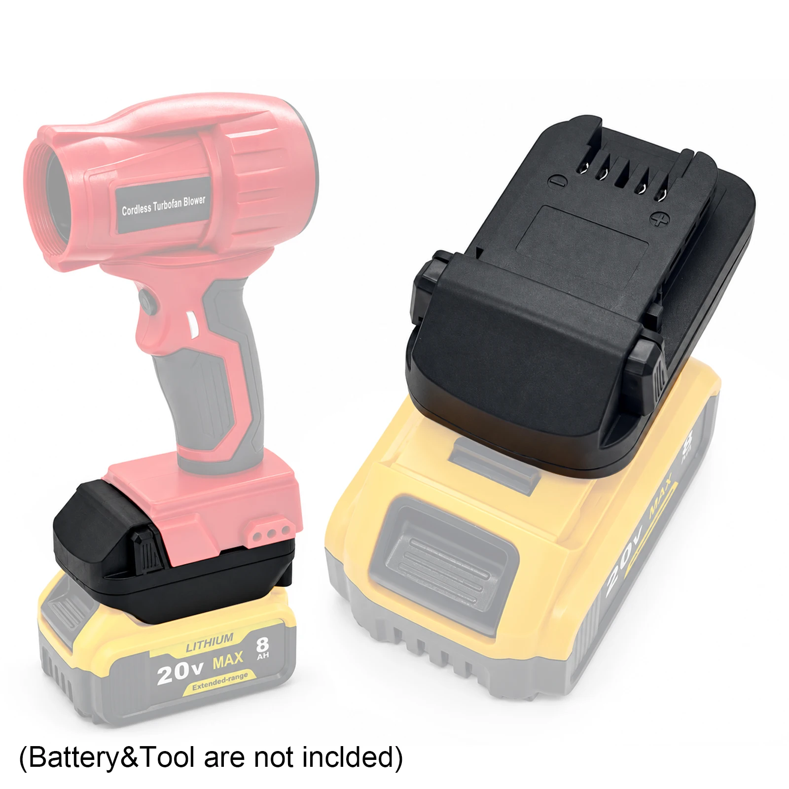 NEW Upgraded Battery Converter Adapter for Dewalt 20 V Li-ion to for Milwaukee 18V Power Cordless Tool (NO Battery )