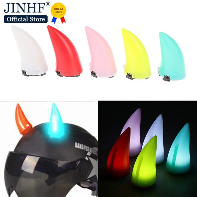 

Universal Motorcycle Helmet Glow Devil Horn Outdoor Sport Devil's Horns Corner Helmet Decoration Black Green Pink White Blue