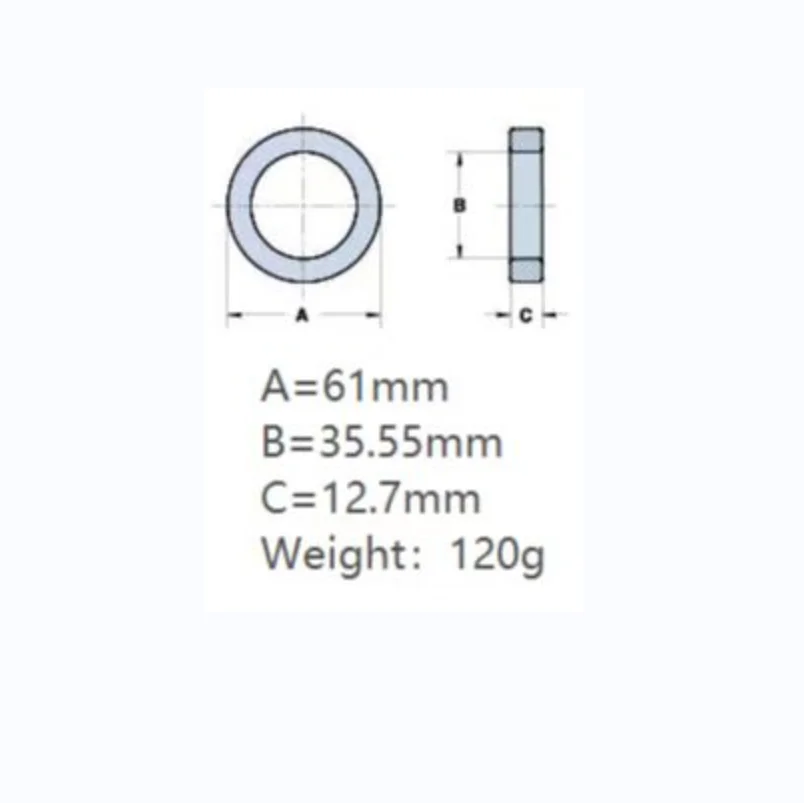 1pcs FT240-43  FT-240-43 High Frequency Magnetic Ring American RF Ferrite Core End Feed Balun DIY Single Hole Magnetic Core