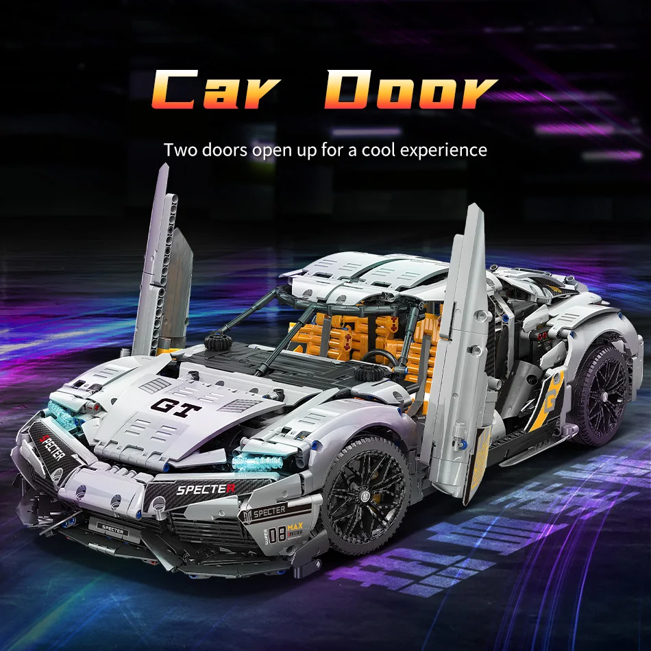 High-Tech MOYU 88012 3508Pcs RC APP Super Sport Racing Car Model 1:8 Building Blocks Bricks MOC Toys Boy Kids Christmas Gifts