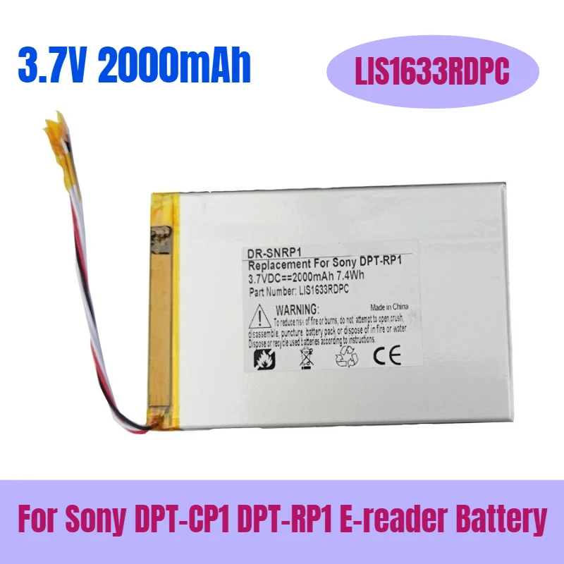 

3.7V 2000mAh for Sony DPT-CP1 DPT-RP1 E-reader Battery LIS1633RDPC