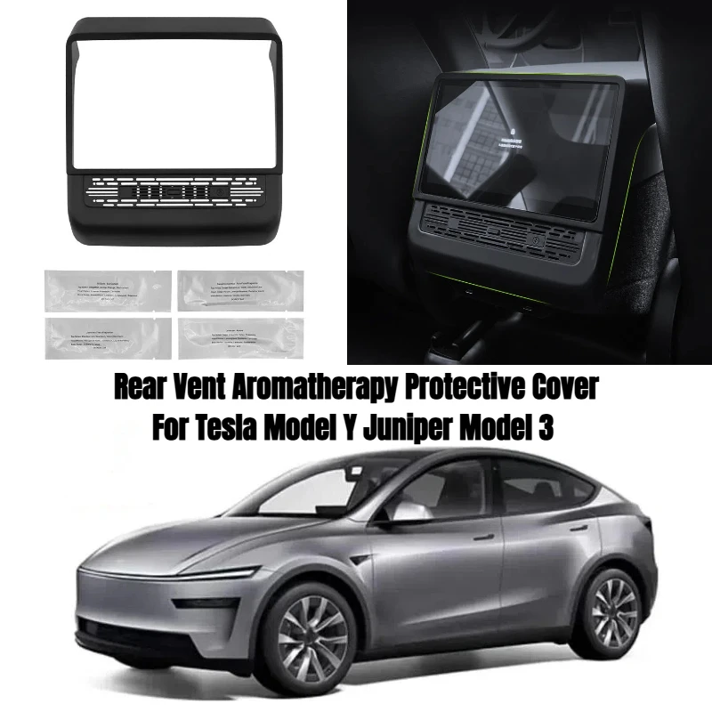 

Для Tesla Model Y Juniper Model 3 2025 Корпус вентиляционного отверстия для кондиционера Автомобильные аксессуары Задний вентиляционный защитный чехол для ароматерапии