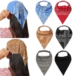 Bohemia Printing Hair Scarf Triangle Bananas New Vintage Soft Elastic Hairband Headwarp For Women Hair Accessories Girl Headband