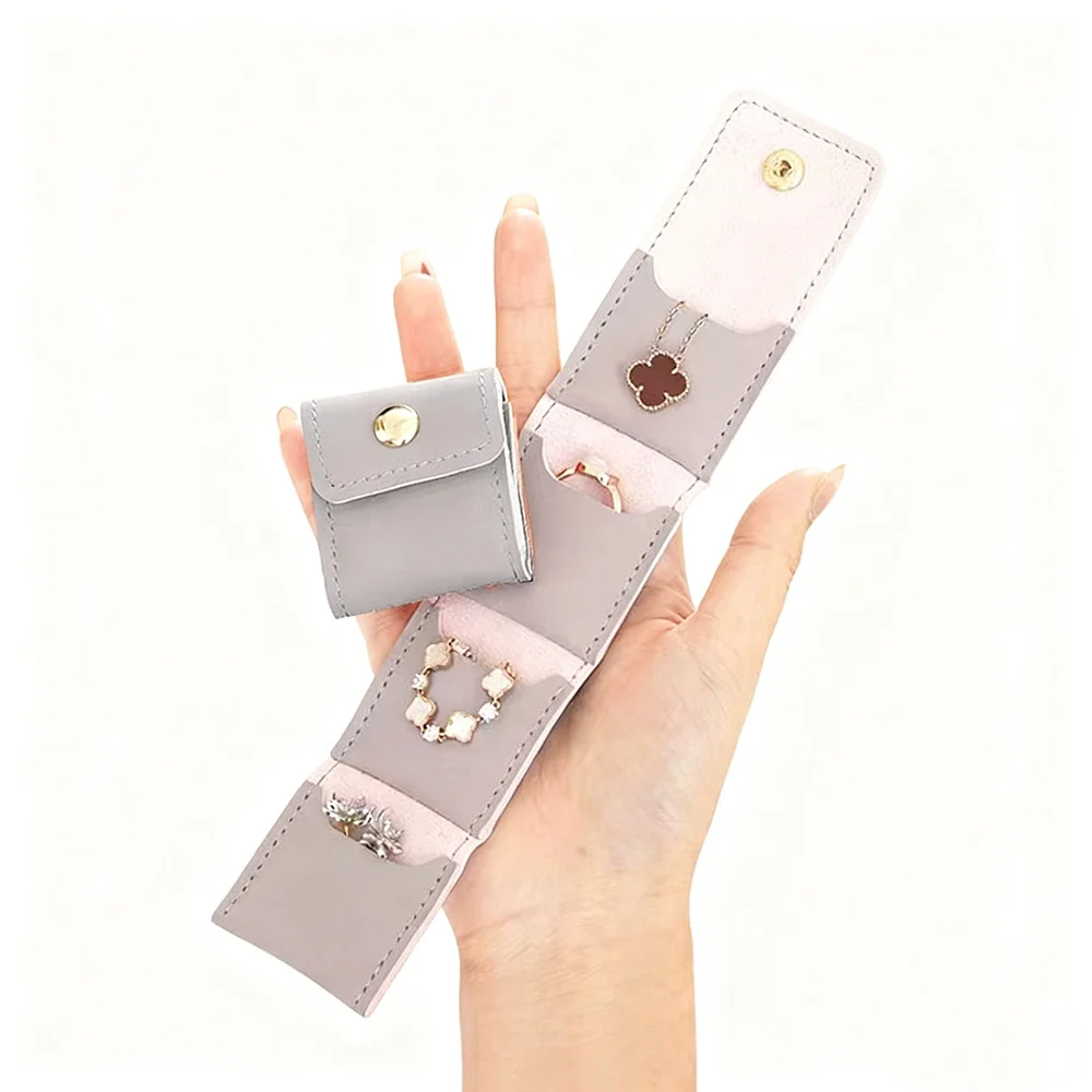 

Travel Jewelry Bag, Portable Foldable Travel Jewelry Roll Bag, Small Jewelry Box for Travel Essentials, Earrings,Rings,Necklaces