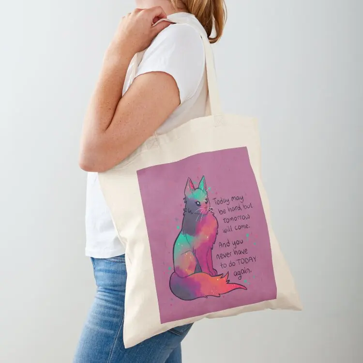 

Tomorrow Will Come Sunset Cat Tote Bag shopper bag woman shopping cart bags custom fabric bag the tote