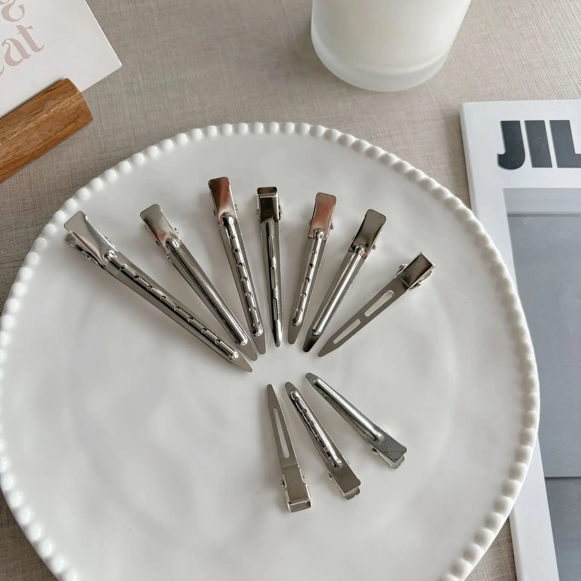 

High top artifact hair root fluffy pointed duck bill clip silver seamless partition positioning wholesale