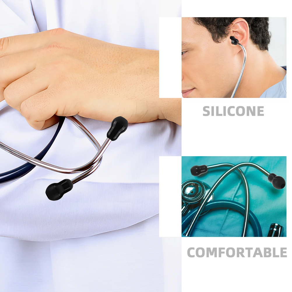 

5Pcs Silicone Earplugs Stethoscope Ear Tips Replacement Soft Earbuds Accessories Elastic Stretch Noise Blocking