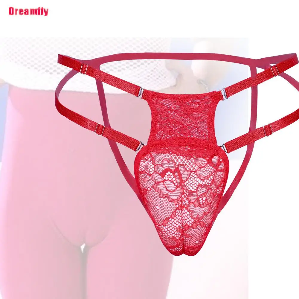 Men Sissy Fake Vagina Camel Toe Panties Crossdresser Shemale G-String Hiding Gaff Thong T Back Shapping Underwear Transgender