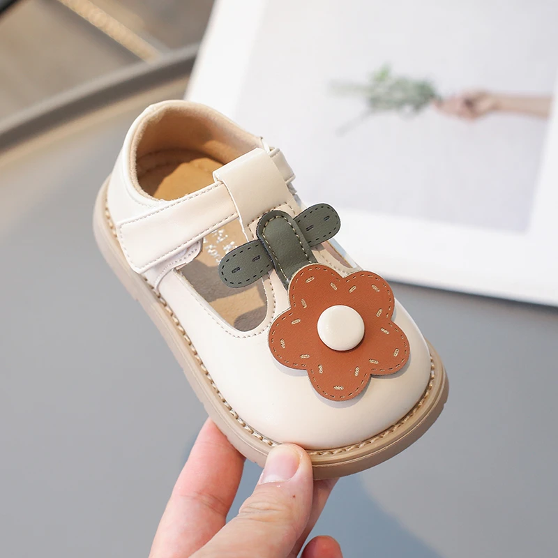 Small Children Baby Walking Shoes 0-6 Years Old Flowers Girls Single Shoes Spring Fall White Hundred Non-slip Kids Baby Shoes