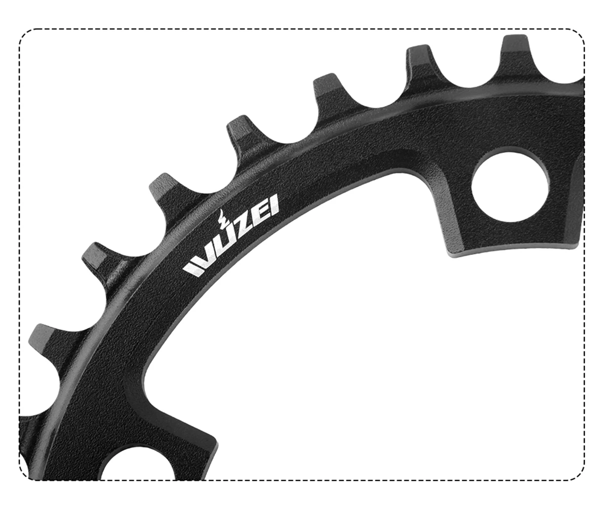 WUZEI Rennrad-Kettenblatt, 4 Schrauben, Kettenblatt, 110 BCD, Kettenrad, schmale breite Sterne, 110 BCD, Fahrradkrone für Shimano 105 R7000 R8000 – Detail 14