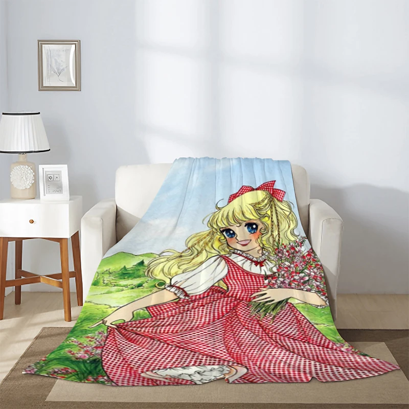 

Girl Nap Blanket Sofa Winter Kawaii Candy Candy Anime Comic Microfiber Bedding Fluffy Soft Blankets & Throws Knee Warm Fleece