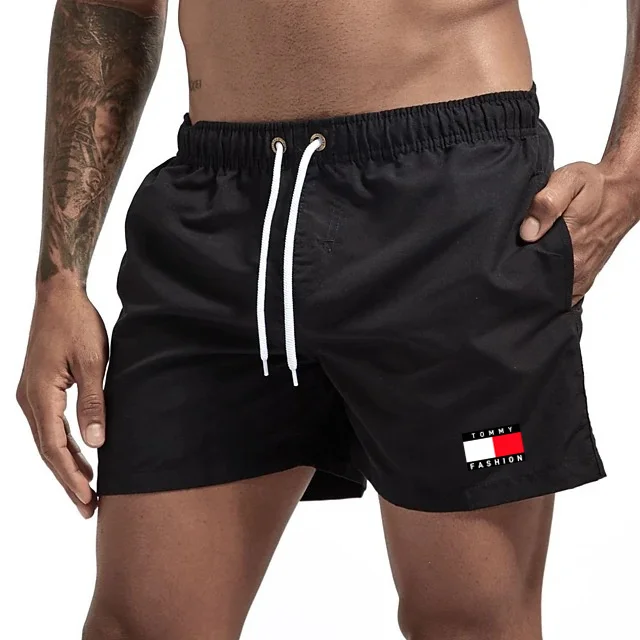 New Style Herren Bade bekleidung Shorts Beach wear coole Badehose Herren Badeanzug schnell trocknen Doppeldecker Bades horts Surf Sommer