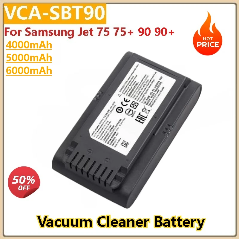 

VCA-SBT90 6000mAh Battery for Samsung Jet 75 75+ 90 90+ Series Vacuum Cleaner Brand New High Capacity