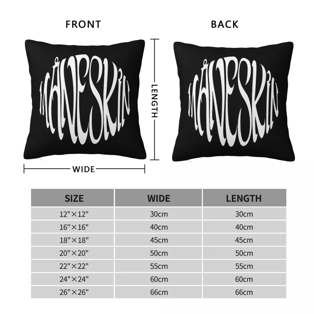 MANESKIN Maneskin,maneskin 2 Square Pillowcase Pillow Cover Cushion Decor Comfort Throw Pillow for Home Bedroom