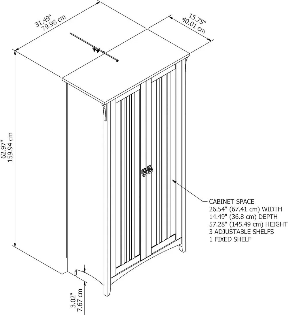 Tall Storage Cabinet with Doors in Antique White，Kitchen cabinets, living room cabinets, multi-purpose lockers