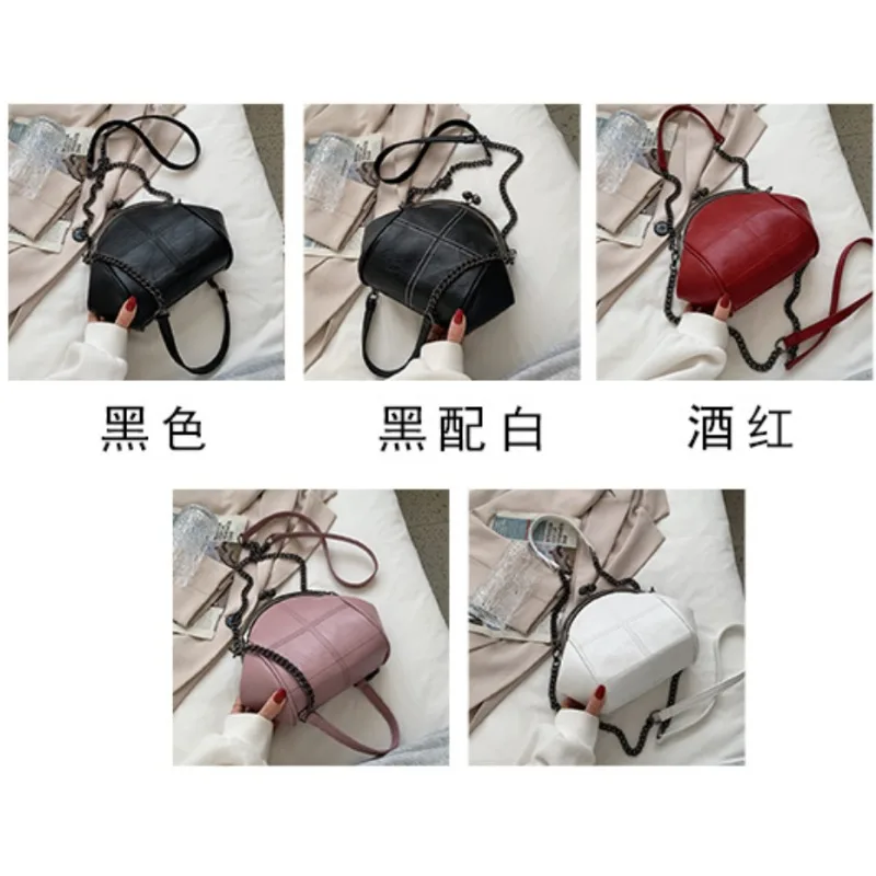 PU Shell Solid Thread Chains Shoulder Bags Fashion Versatile Crossbody Bag 2024 Hot Sale Bags for Women Bolsas De Hombro