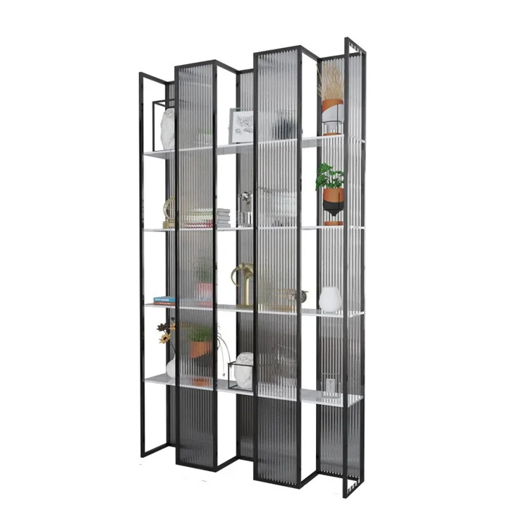 LMM Changhong Glass Partition Shelf Block Removable Office Screen Wine Cabinet