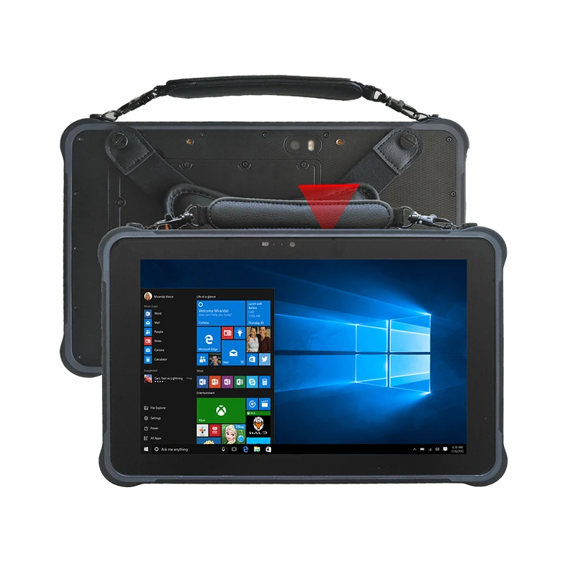 10.1 inch Intel Z8350  windows 10 Pro Industrial tablet PC with 1D/2D Barcode scanner and Docking Station