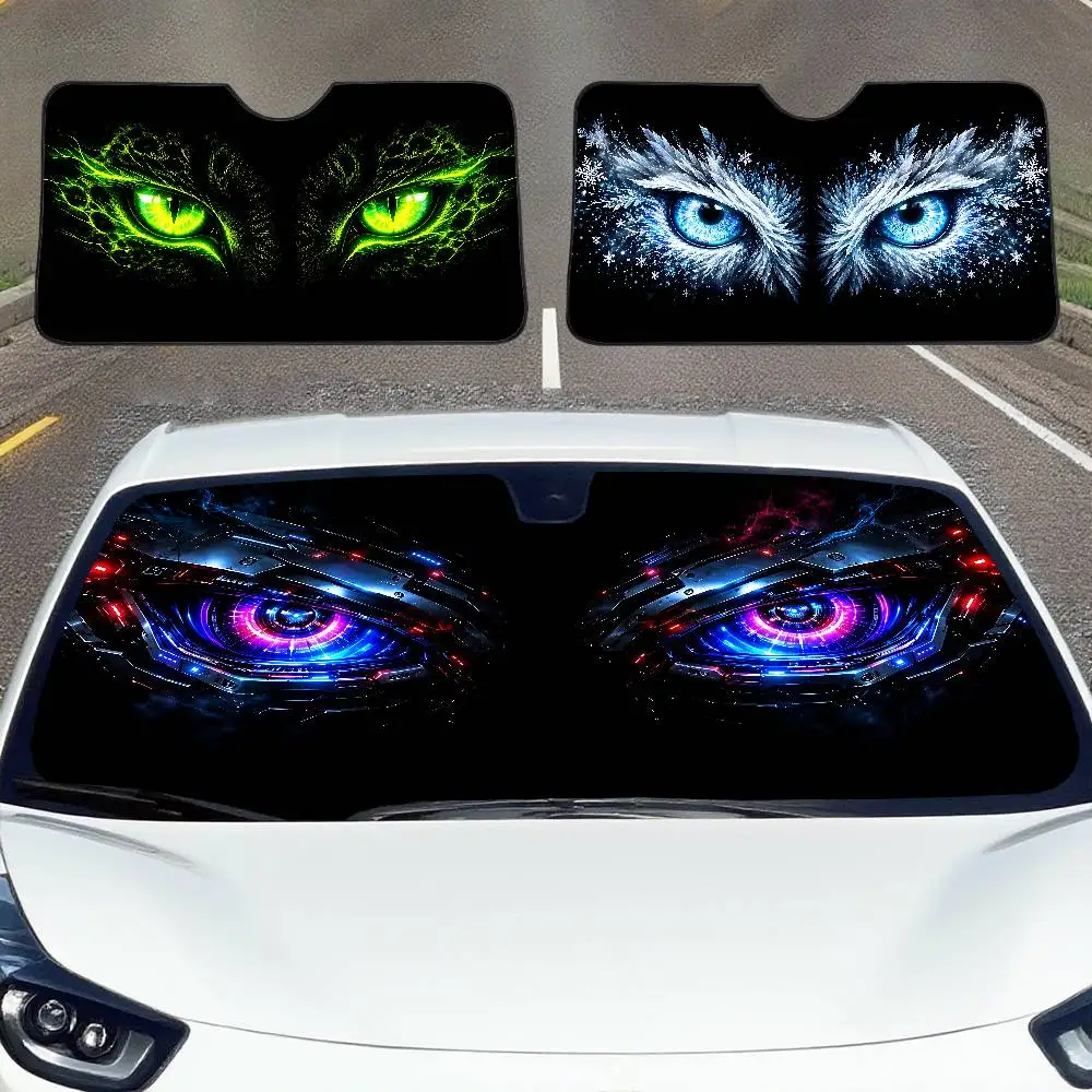 Mystic Dragon Eyes Printed Car SunShade Windscreen Cover Shade Car SunShade UV Rays Car Sun Visor Protector