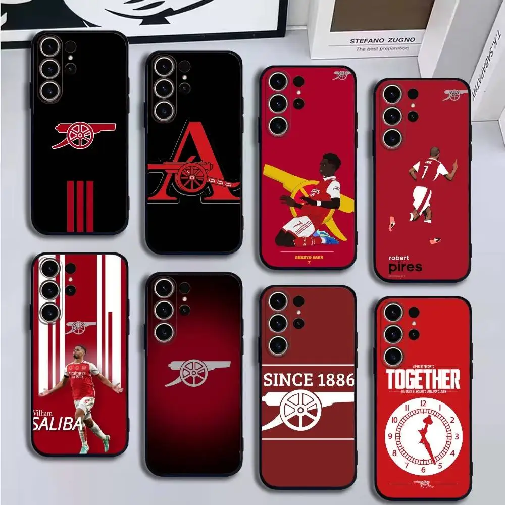

fooball arsenall-1 Phone Case For SamsungS25,24,21,22,23,30,Ultra,20,Plus,Fe,Lite,Note,10,9,Soft Black Cover