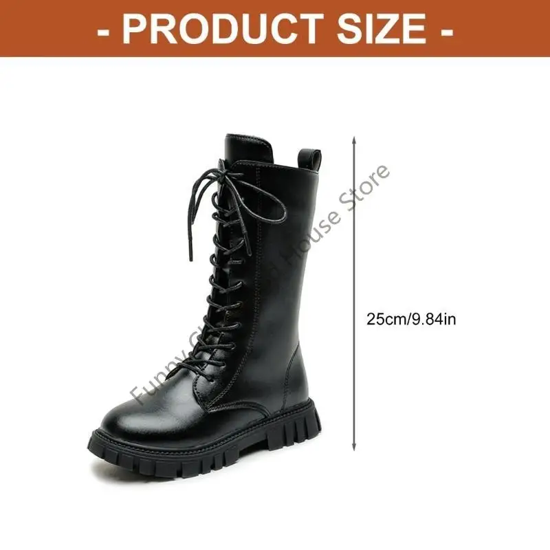 D0LA الفتيات الكالوشات القتالية ذات الأربطة البيضاء مع سحاب جانبي، فستان يصل إلى الركبة/كالوشات مدرسية طفل صغير/أطفال