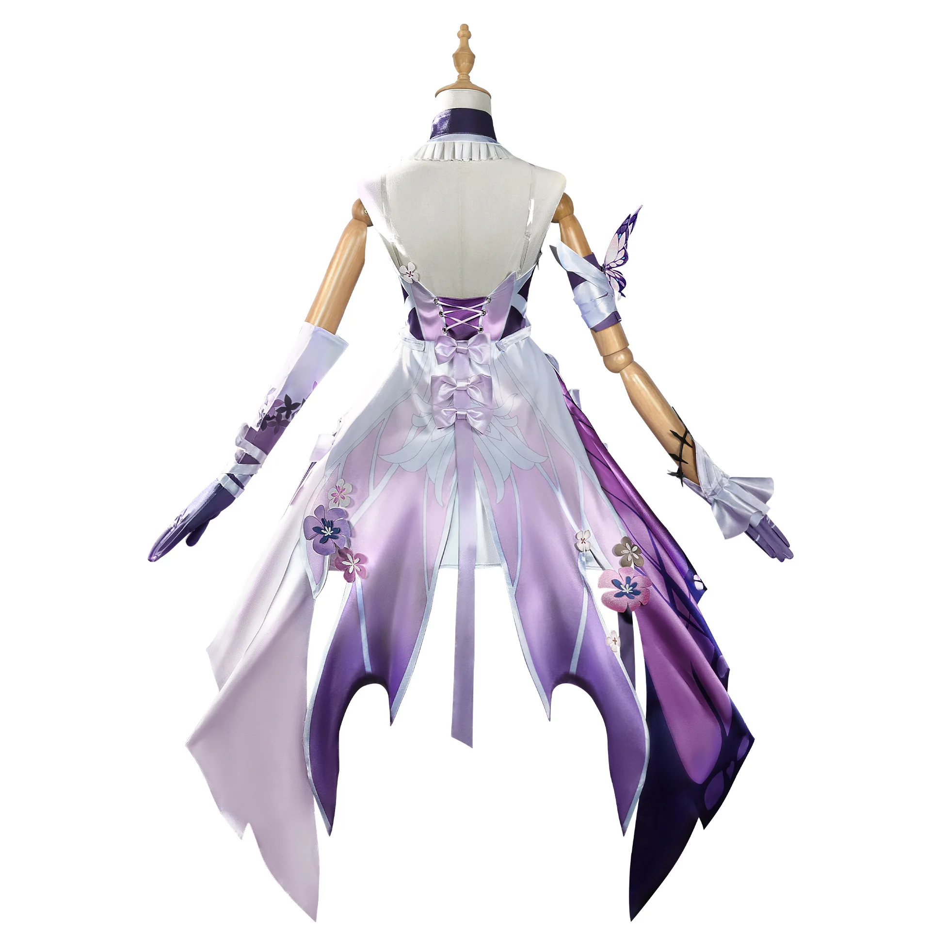 لعبة هونكاي ستار رايل كاستوريس أزياء تنكرية فستان شعر مستعار أغطية الرأس فراشة زهرة الدعائم كاستوريس بدلة لعب الأدوار