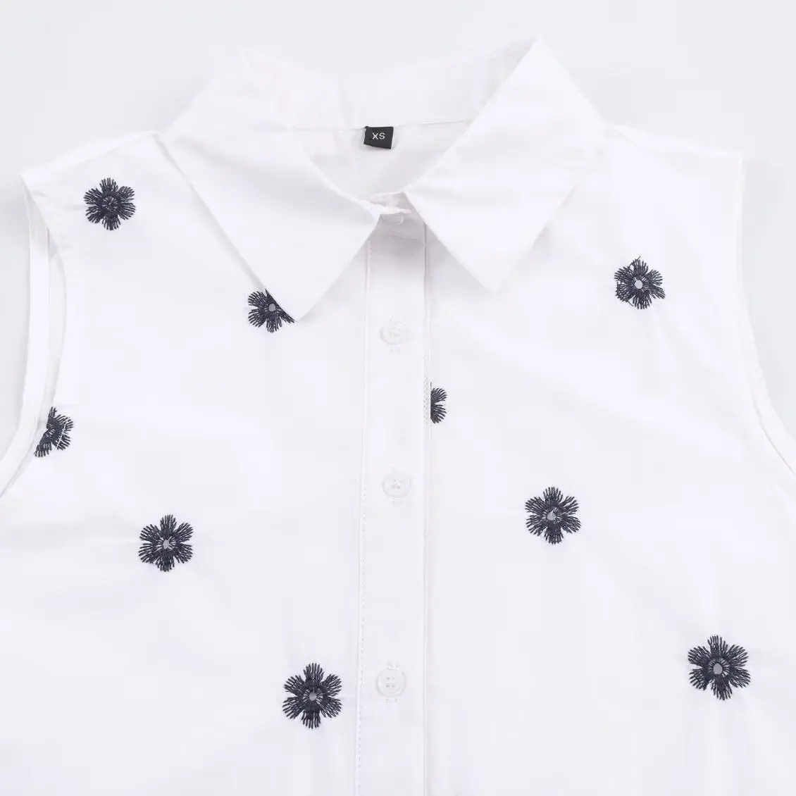 ZBZA Spring New Women's Faion Embroidered Hollow out irt Sli French Sle Linen Blend ort Sve Polyester Fiber