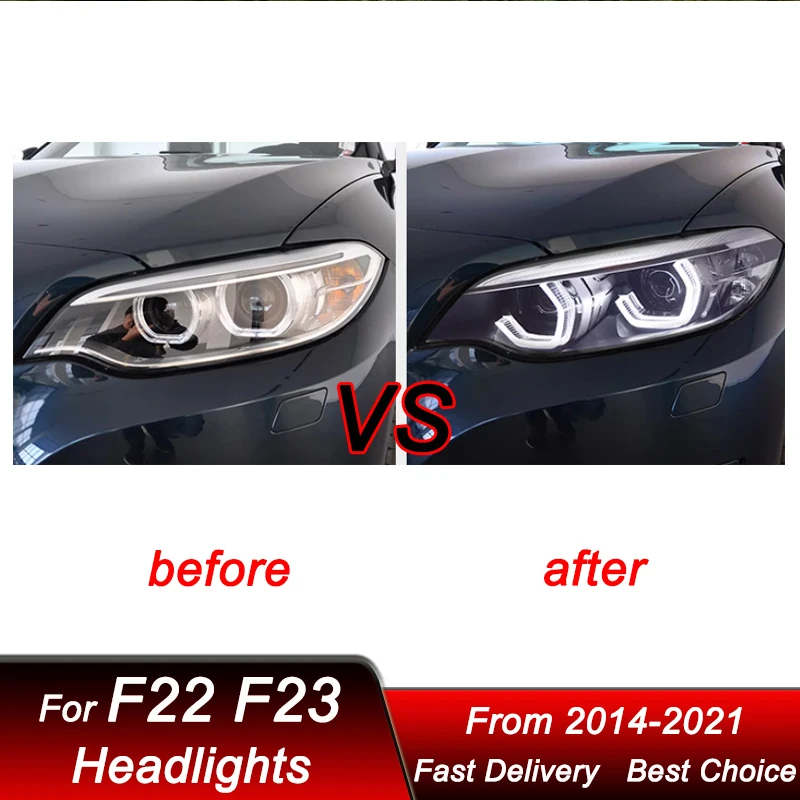 Car Styling Headlights For BMW 2 Series F22 F23 16-21 Upgrade New Style LED Headlamp Assembly Projector Lens Accessories Kit