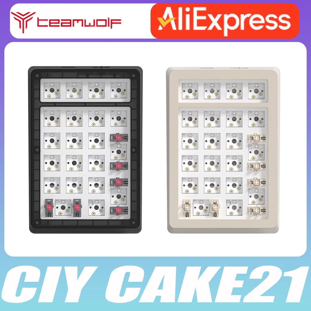 

Teamwolf CIY Cake21 Mini Mechanical Keyboard Three Mode Numpad Customize Wireless Gaming Keyboard Hot Swap Pc Gamer Office Gift