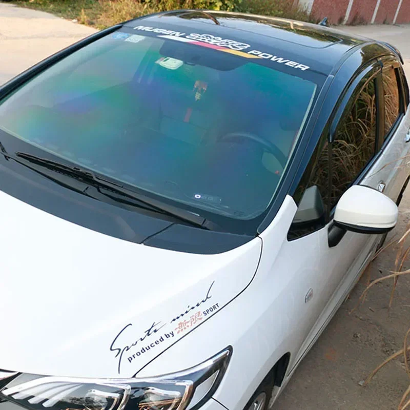 MUGEN الجبهة الزجاج الأمامي ملصق سيارة ملصق فينيل العالمي مقاوم للماء سباق السيارات الجسم شاحنة الوفير النافذة الخلفية ملصق مائي الملحقات