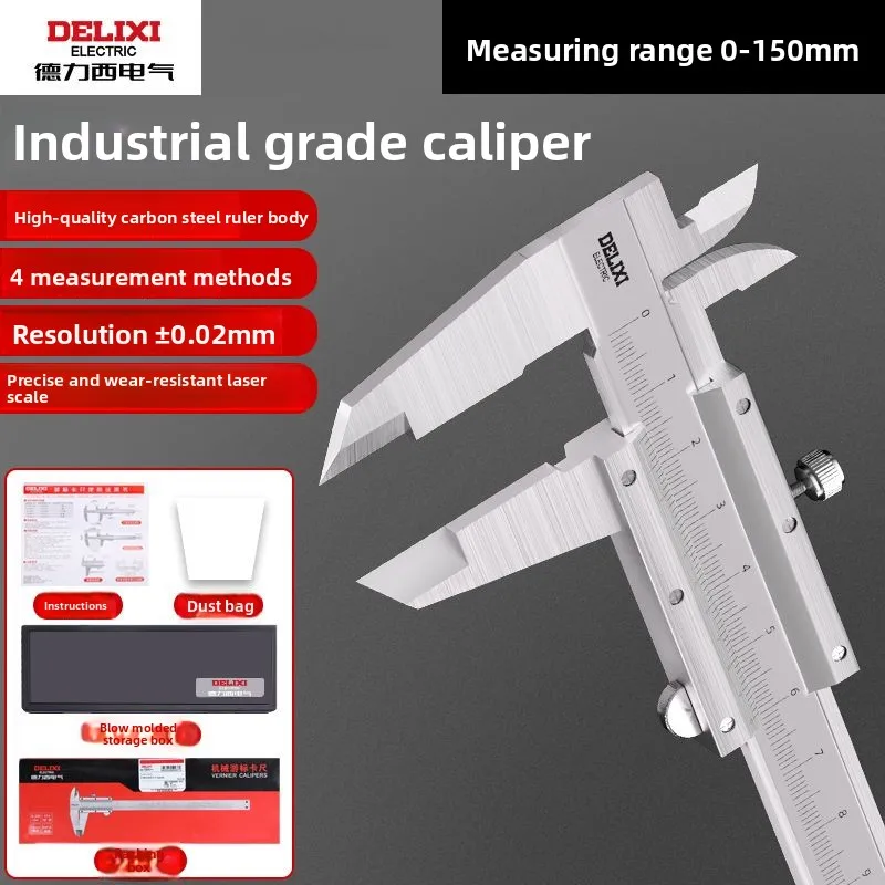 Calibrador digital Delixi Electric, calibrador vernier, calibrador, micrómetro, utilizado para medir componentes mecánicos