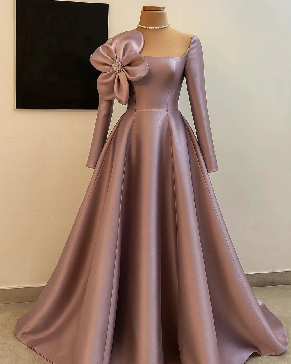 Floral mangas compridas sob medida ocasião vestido de noite pastrol unisex jérsei retro dubai árabe saudita baile personalizado