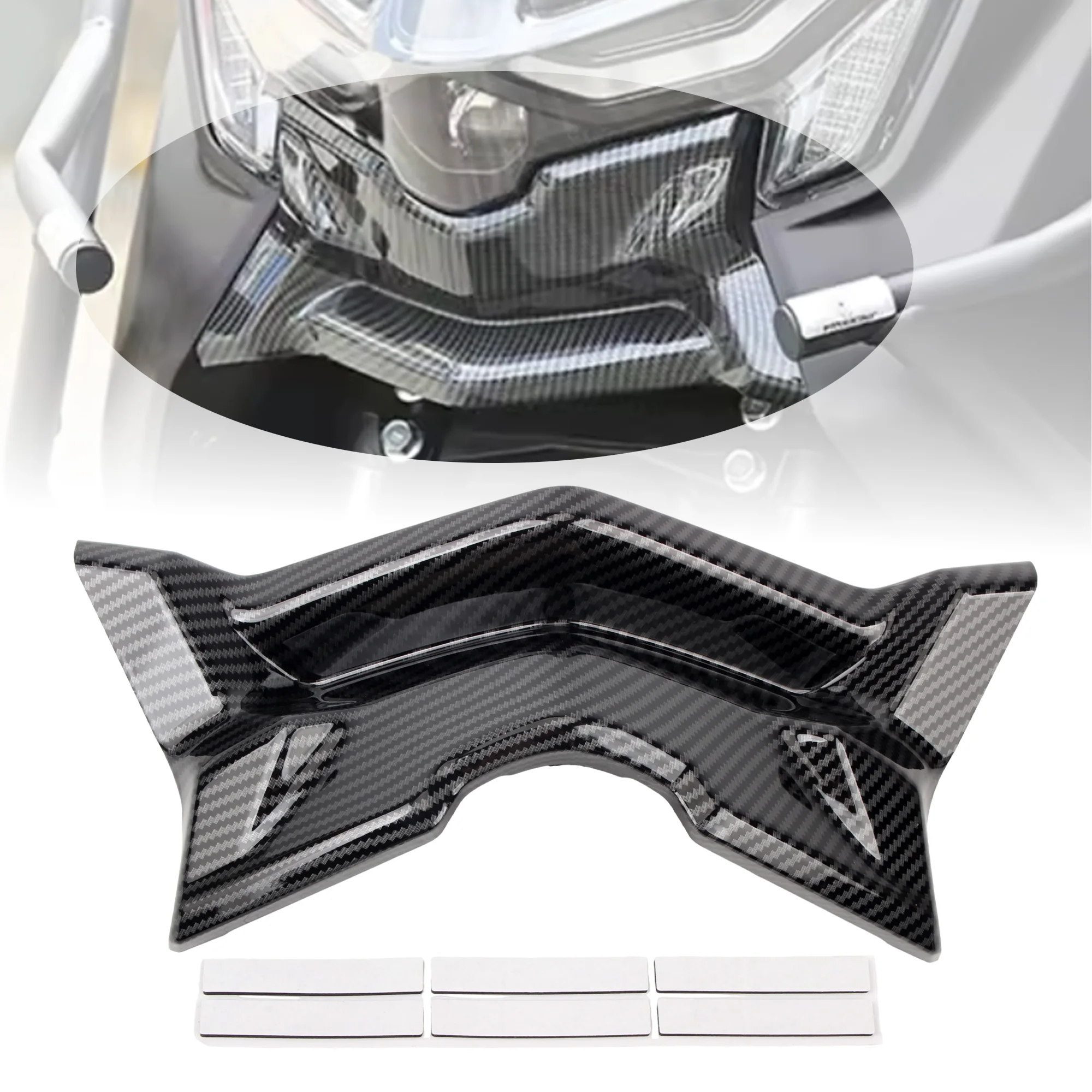 Motorcycle Winglets Aerodynamic Wing Middle Cover Front Fairing Spoiler Protector For Yamaha NMAX 155 V3 2025 Modified Parts - view 3