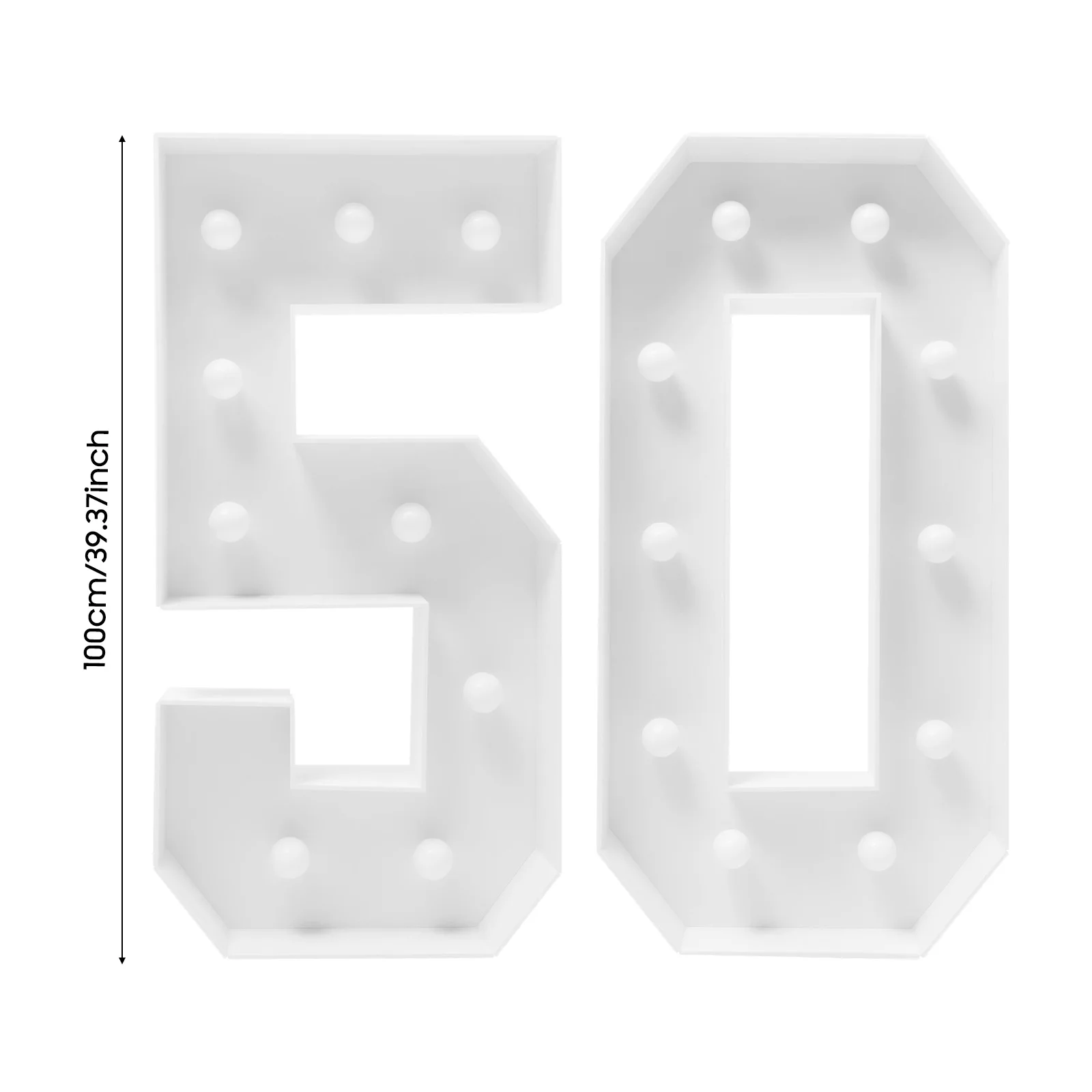 30/40/50/60 Giant nummer Led Licht 100 cm DIY Verjaardag Nummer Anniversary Decor Voor Thuis bruiloft Verjaardag Kerst - afbeelding 1