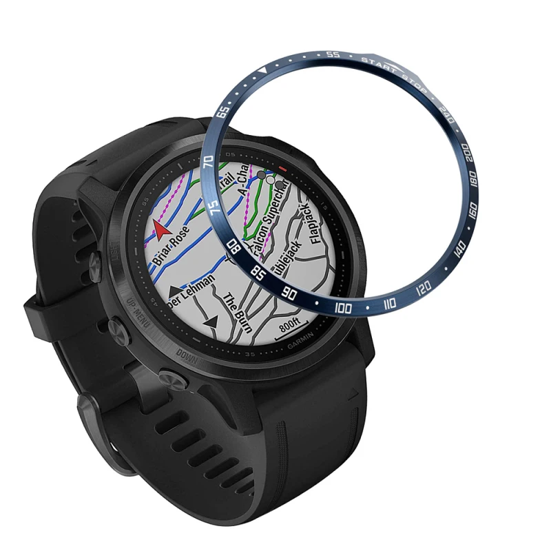 Bezel Anel Styling Case Quadro para Garmin Fenix, Tampa de aço inoxidável, Anti-Scratch Proteção Anel, Sapphire relógio inteligente, 6S, 6S