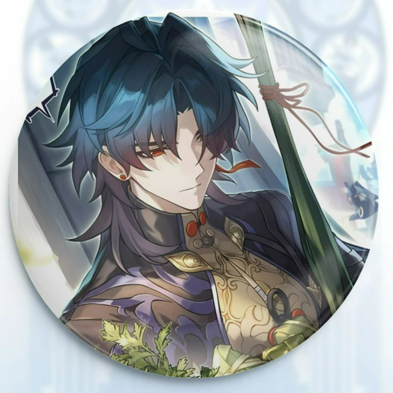 Honkai:Star Rail Blade Boothill Herta Anaxa Pin Cartoon Character Badge Round Brooch Fans Collection Gift Bag Accessories